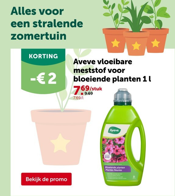 Aveve vloeibare meststof voor bloeiende planten 11