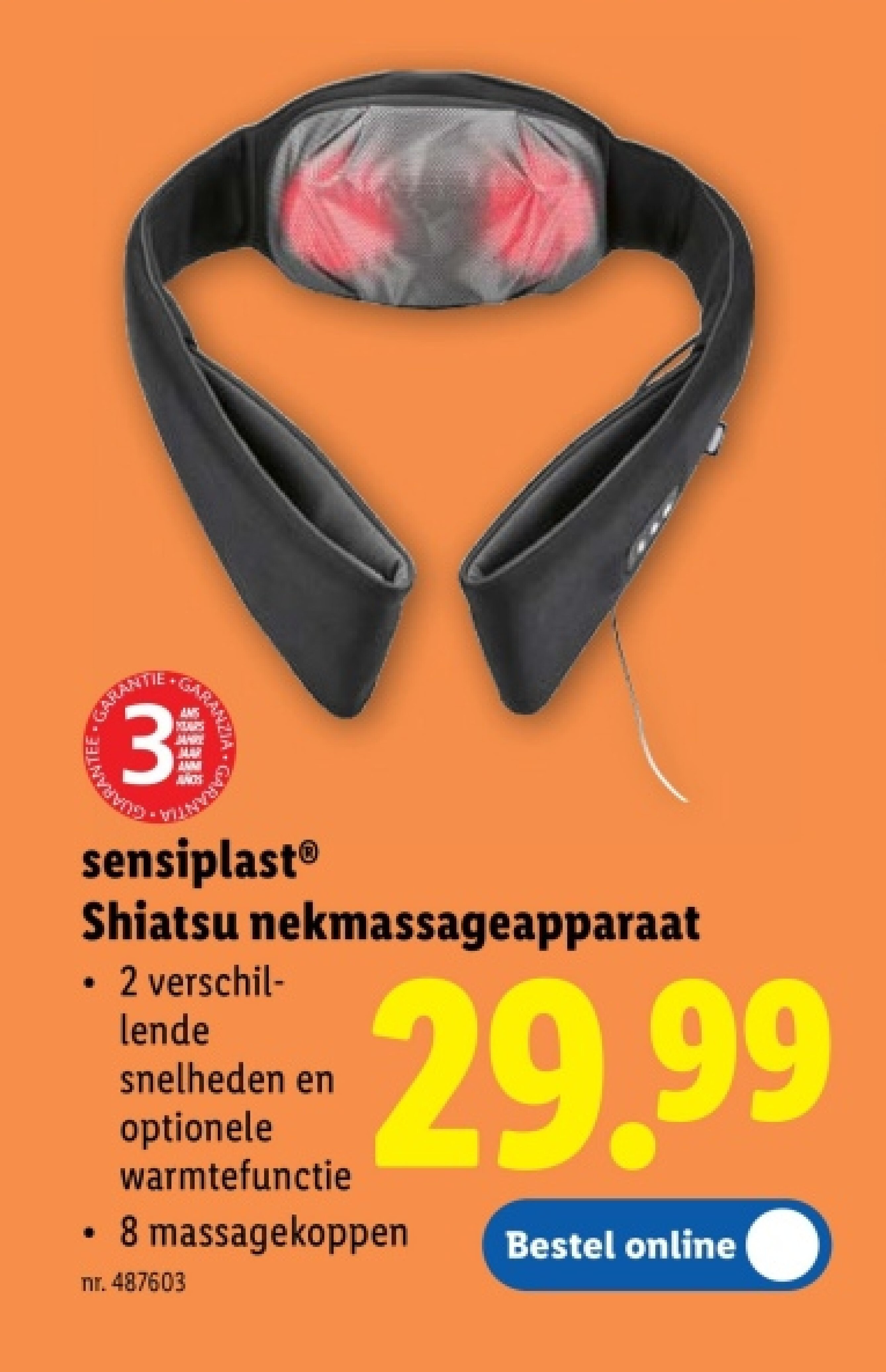 Shiatsu nekmassageapparaat