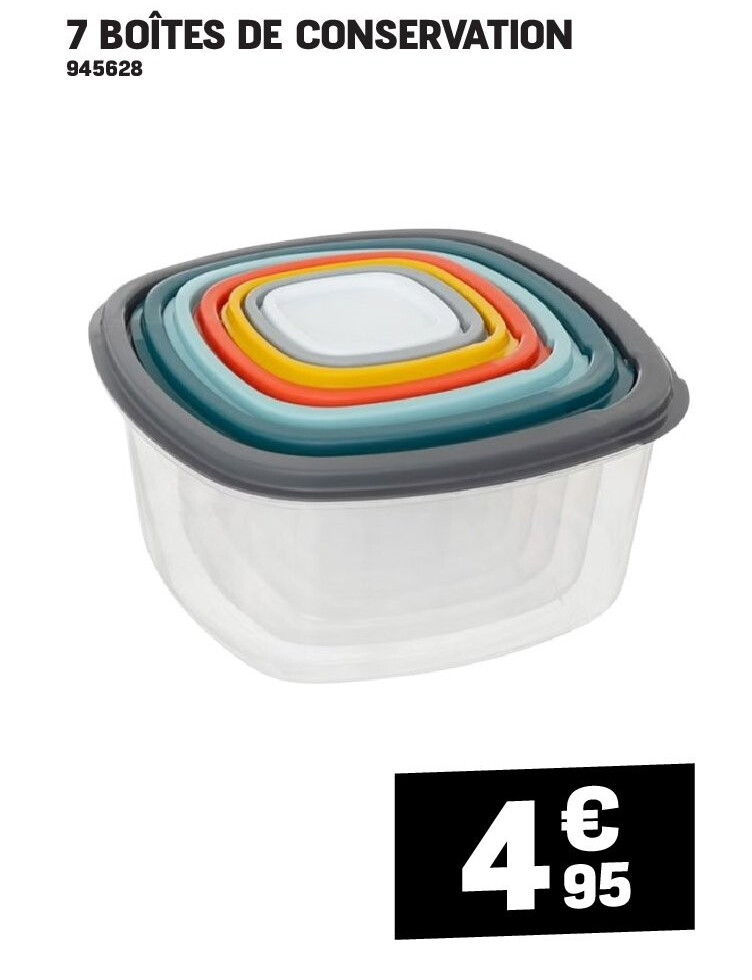 7 BOÎTES DE CONSERVATION