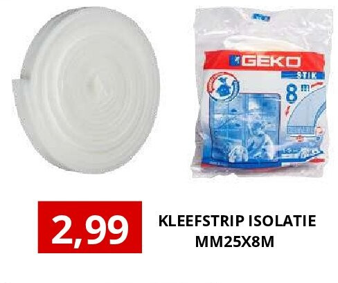 KLEEFSTRIP ISOLATIE MM25X8M