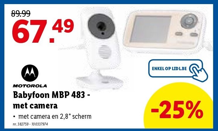 Babyfoon MBP 483 - met camera