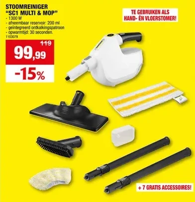 STOOMREINIGER "SC1 MULTI & MOP"