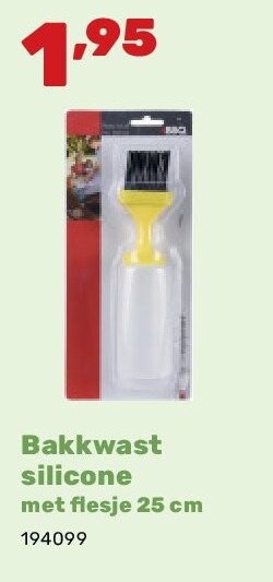 Bakkwast silicone met fl esje 25 cm