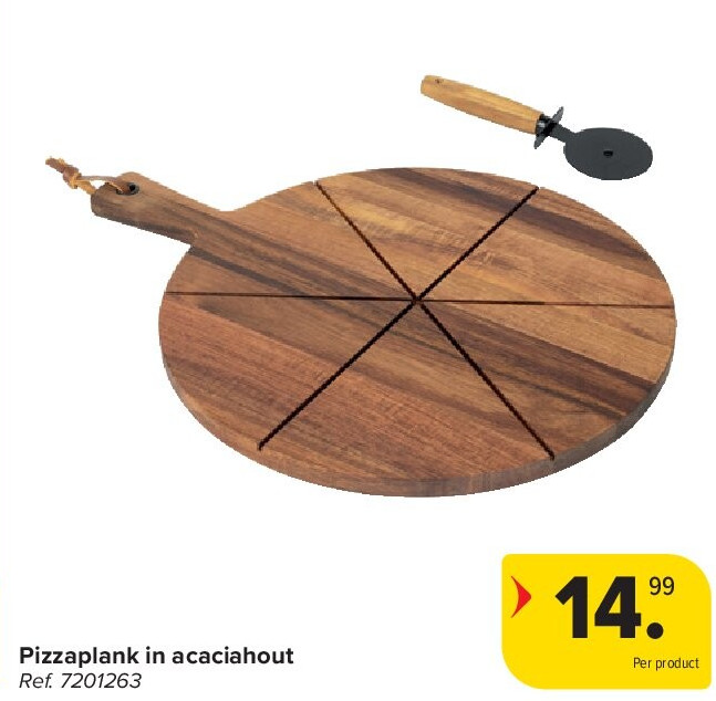 Pizzaplank in acaciahout
