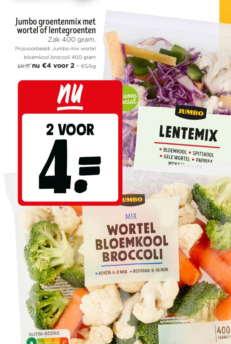 Jumbo groentenmix met wortel of lentegroenten