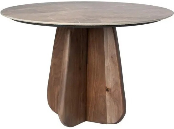 Bijzettafel Jordi, bruin, Ø 60 cm, hoogte 40 cm