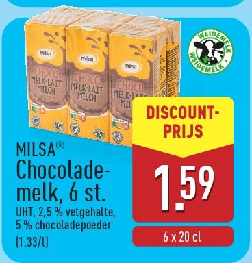 Chocolade­ melk, 6st.
