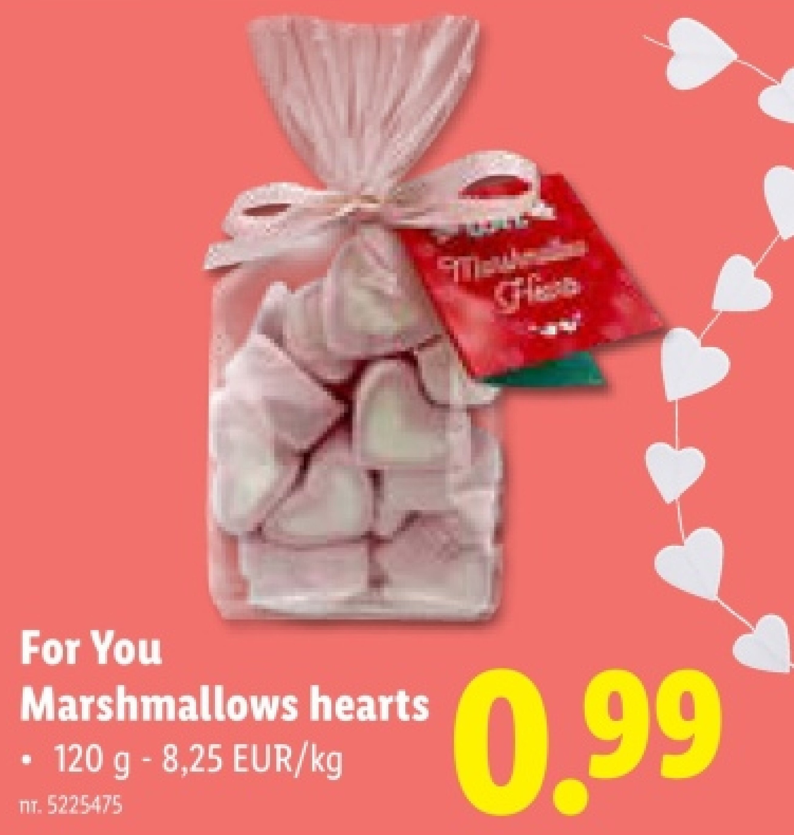 Marshmallows hearts