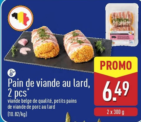 Pain de viande au lard, 2pcs