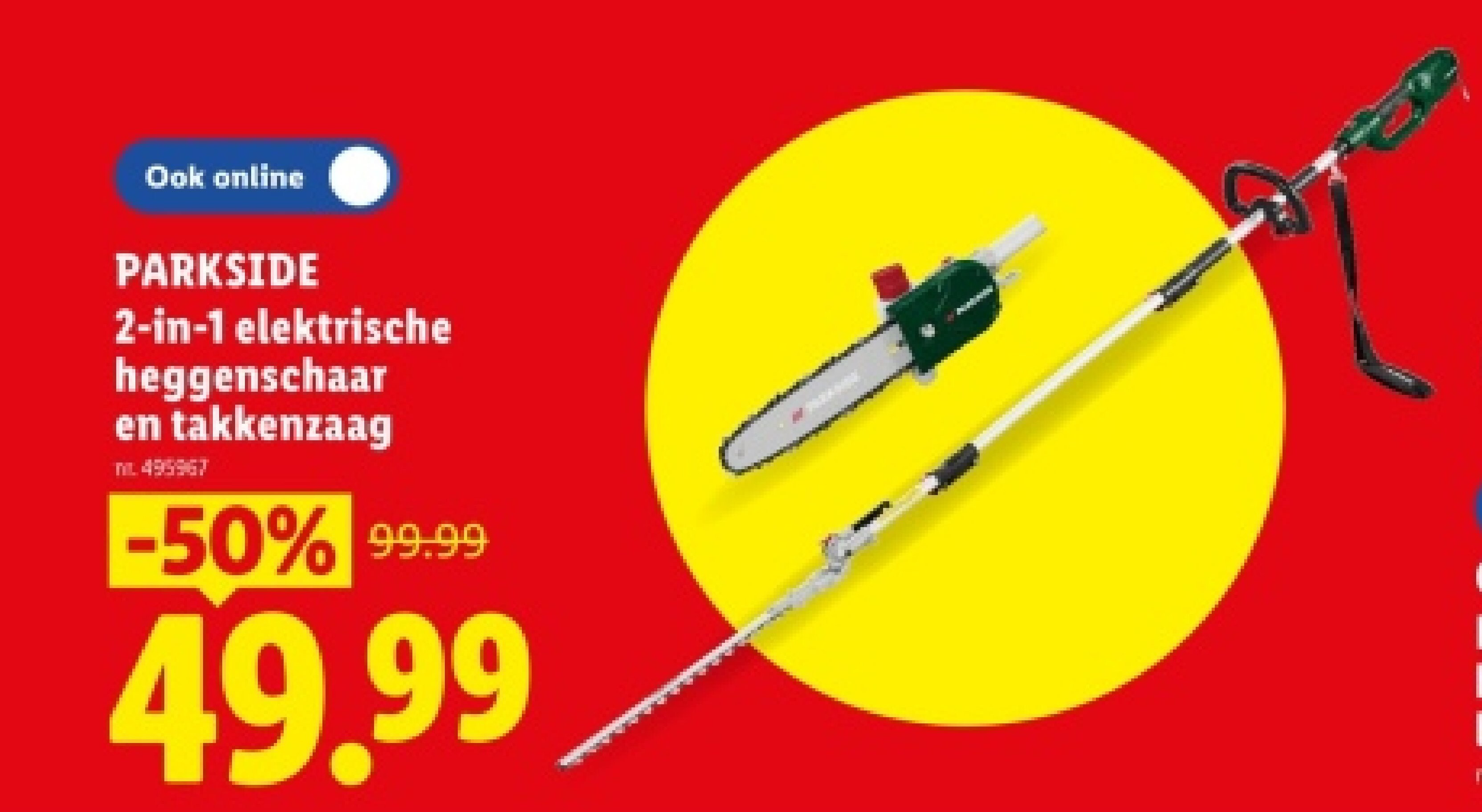 2-in-1 elektrische heggenschaar en takkenzaag