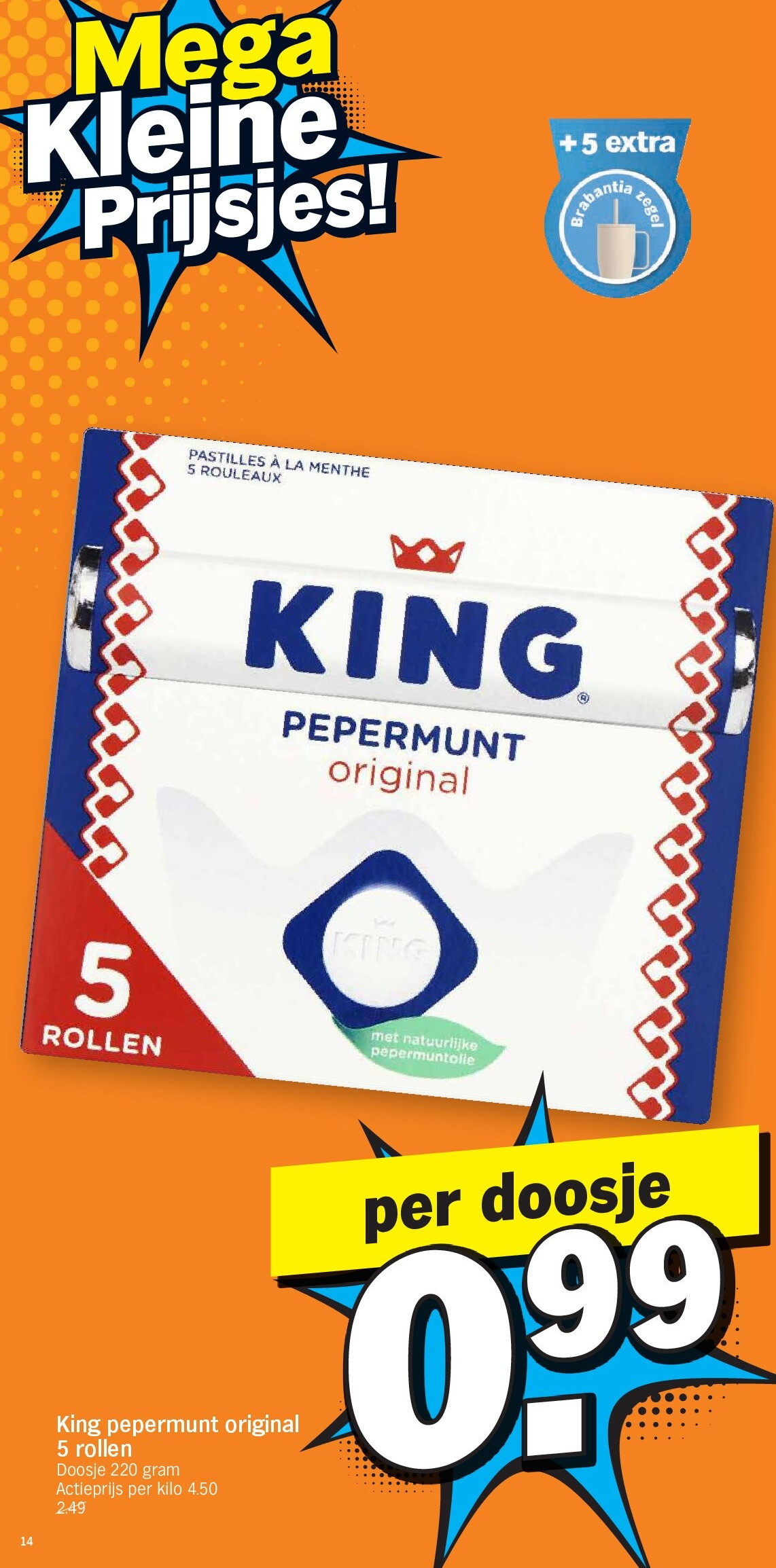King pepermunt original 5 rollen