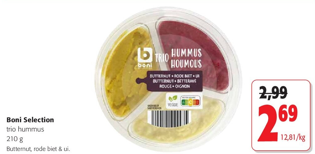 Boni Selection trio hummus 210 g