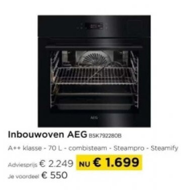 Inbouwoven AEG BSK792280B