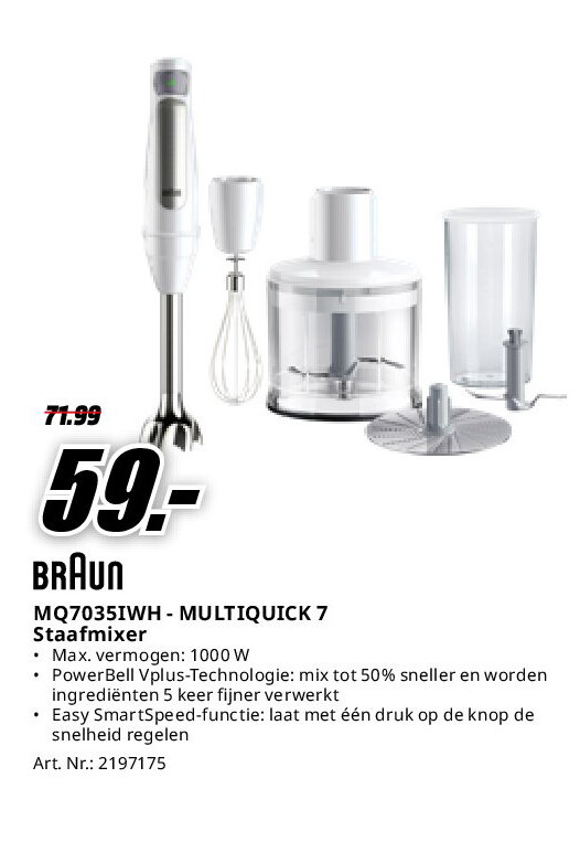 Braun MQ7035IWH - MULTIQUICK 7 Staafmixer