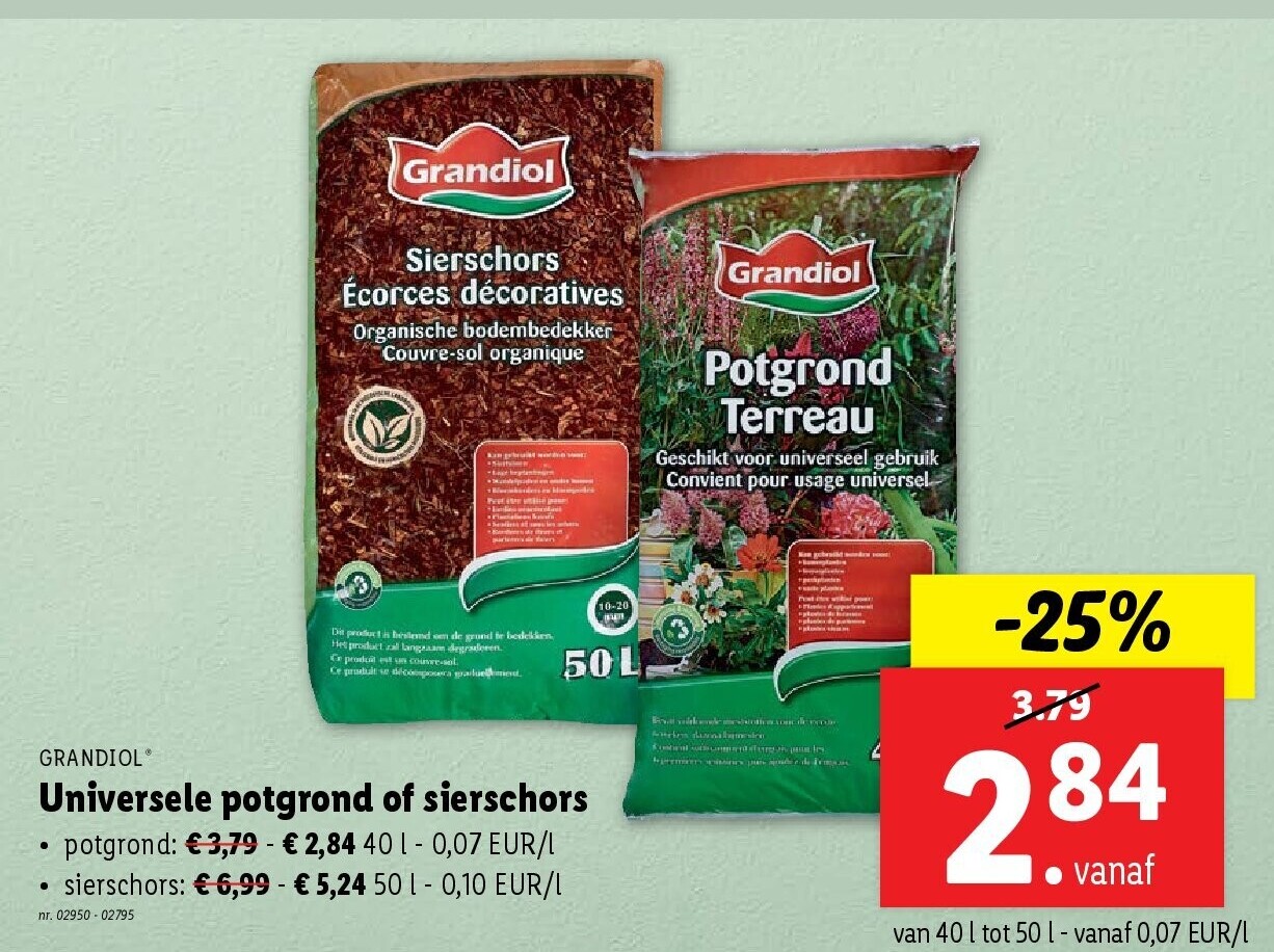 Universele potgrond of sierschors