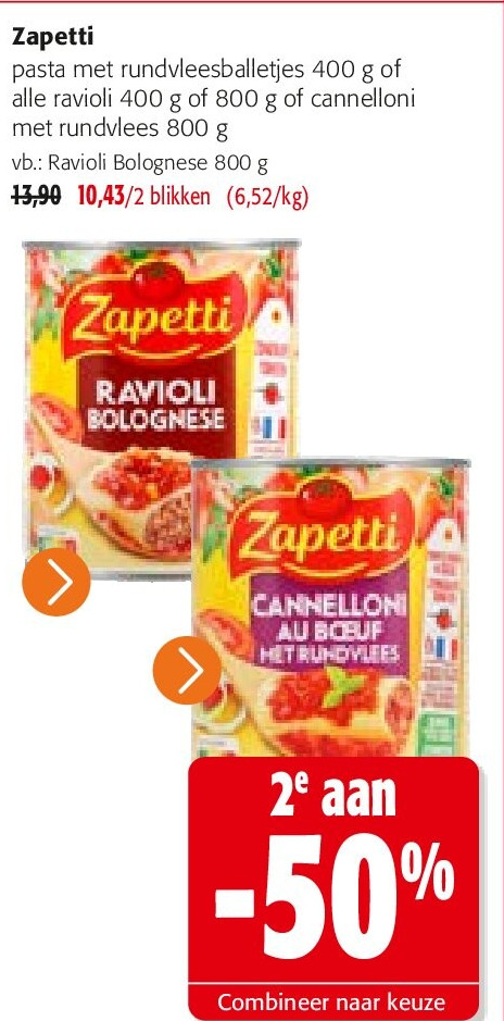 Zapetti Ravioli Bolognese 800 g