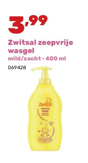 Zwitsal zeepvrije wasgel mild/zacht • 400 ml