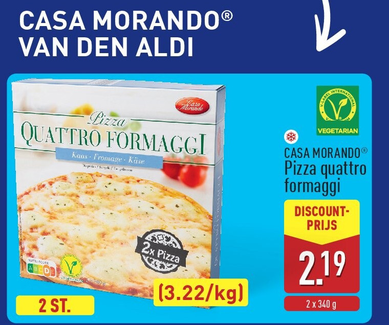 Pizza quattro formaggi