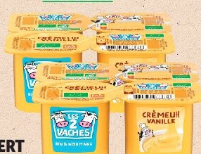 Crème dessert Les 2 Vaches bio