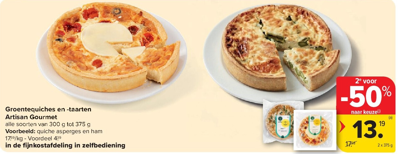 Groentequiches en -taarten Artisan Gourmet