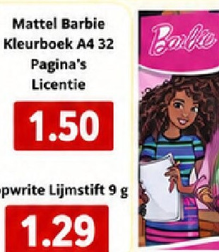 Mattel Barbie Kleurboek A4 32 Pagina's Licentie