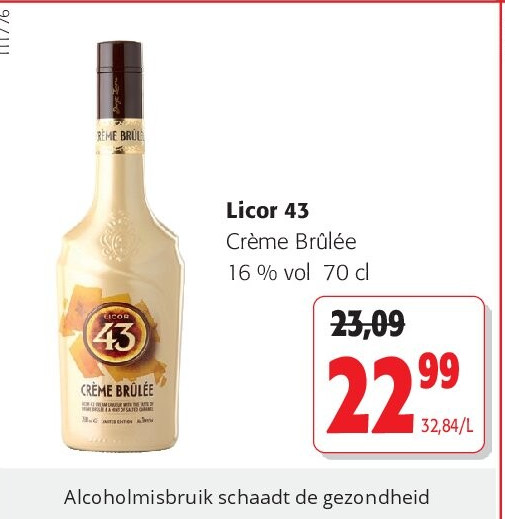Licor 43 Crème Brûlée 16 % vol 70 cl