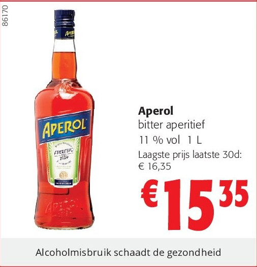 Aperol bitter aperitief 11 % vol 1 L