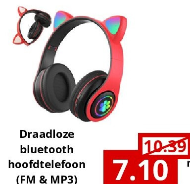 Draadloze bluetooth hoofdtelefoon (FM & MP3)
