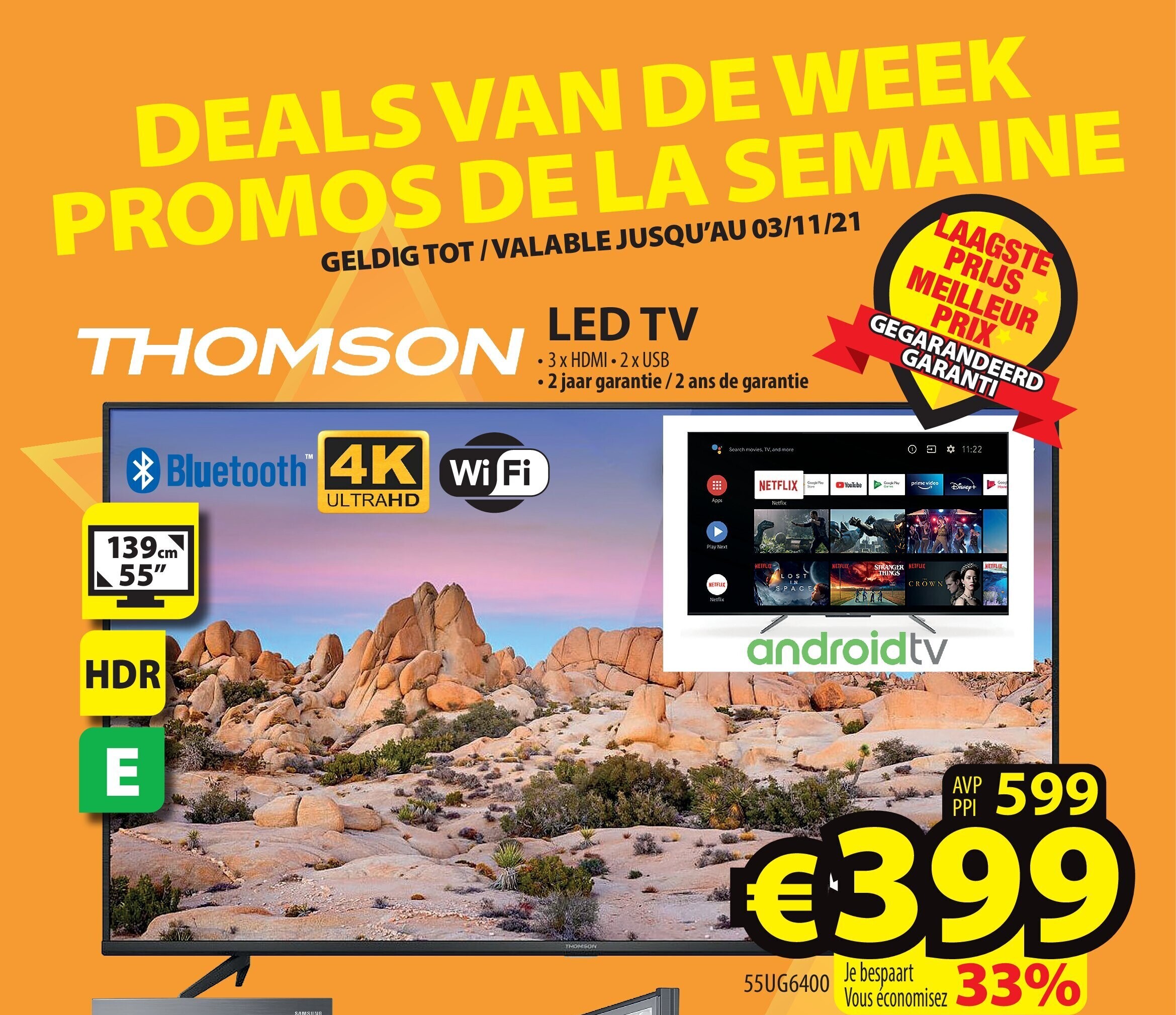 55" THOMSON 4K ULTRA HD LED TV
