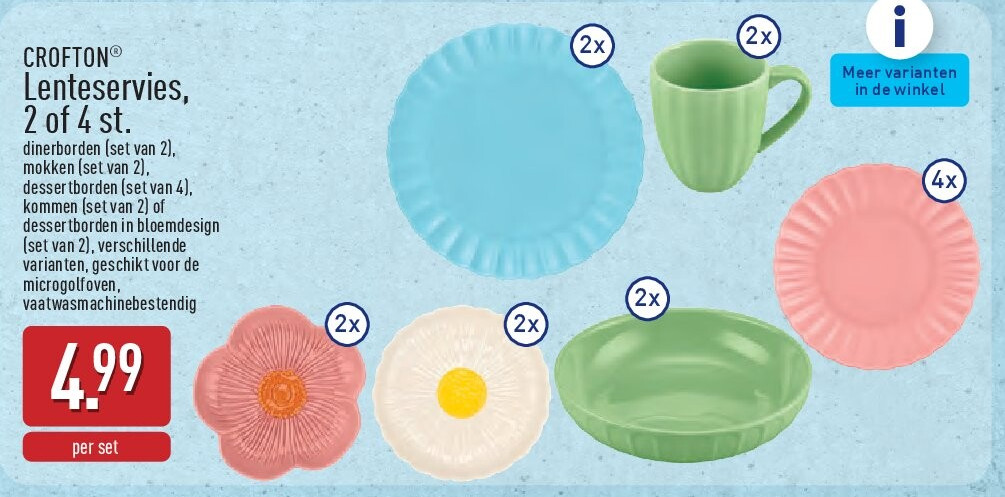 Lenteservies, 2of 4st.