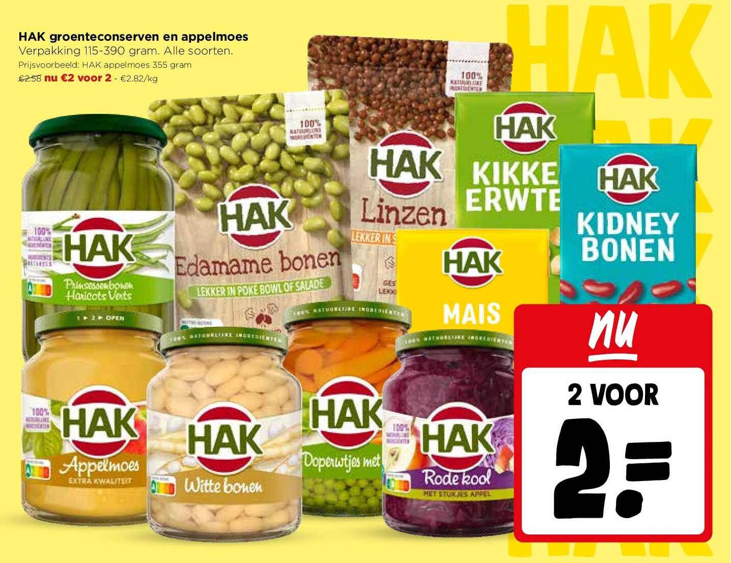 HAK groenteconserven en appelmoes
