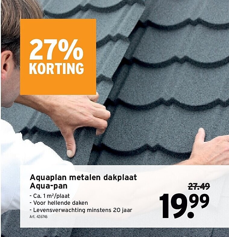 Aquaplan metalen dakplaat Aqua-pan