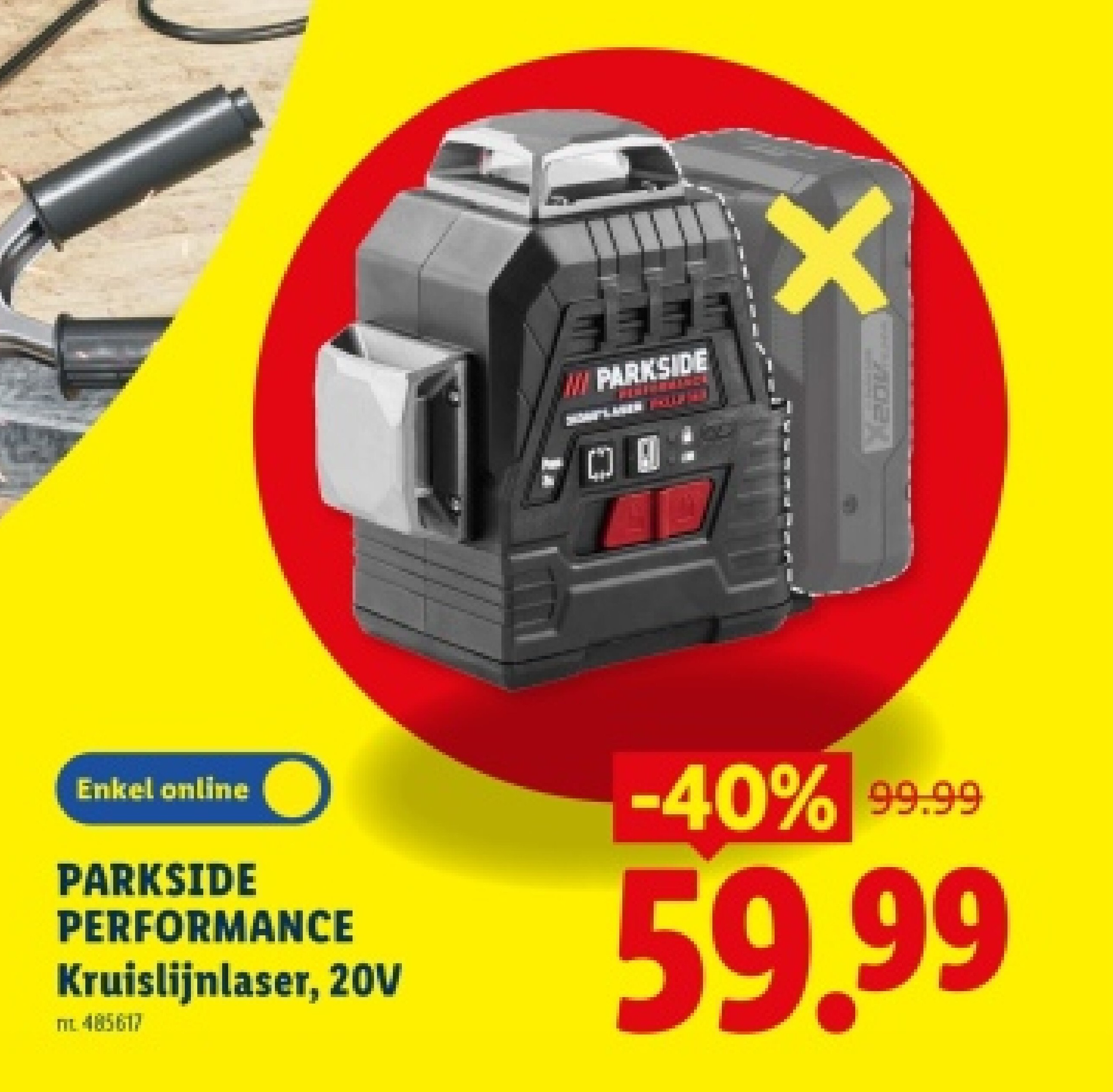 PERFORMANCE Kruislijnlaser, 20V