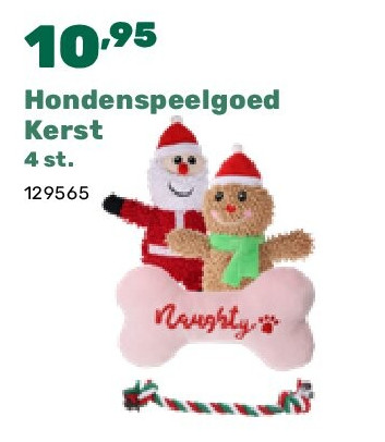Hondenspeelgoed Kerst 4 st.