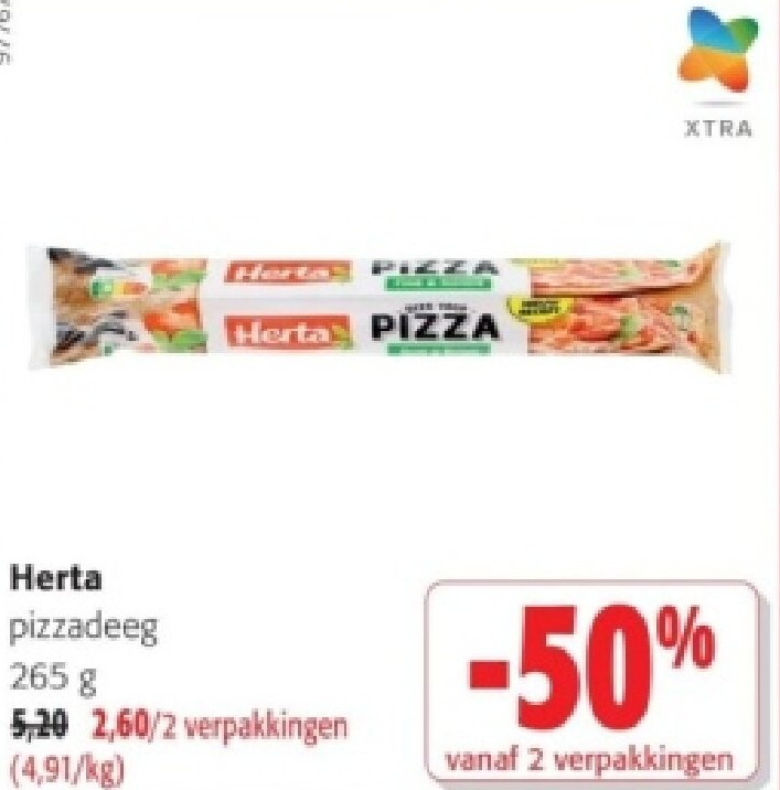 Herta pizzadeeg 265 g