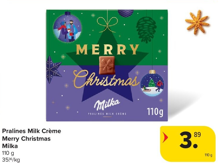Pralines Milk Crème Merry Christmas Milka