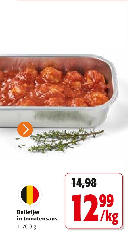 Balletjes in tomatensaus