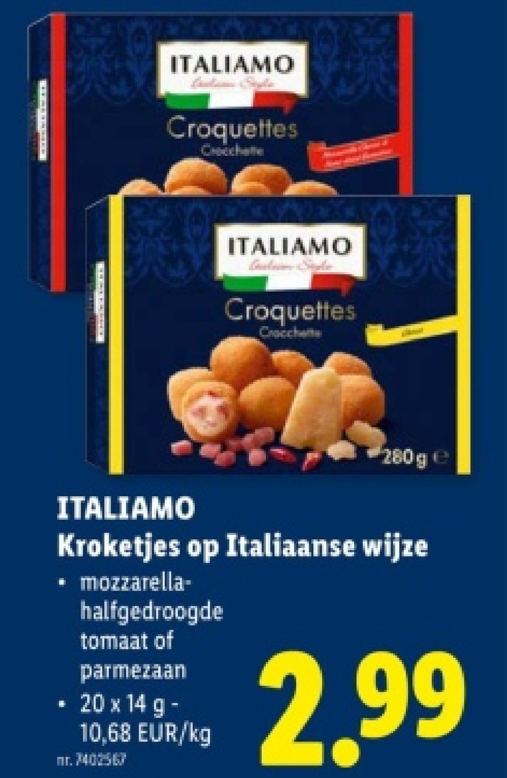 Kroketjes op Italiaanse wijze