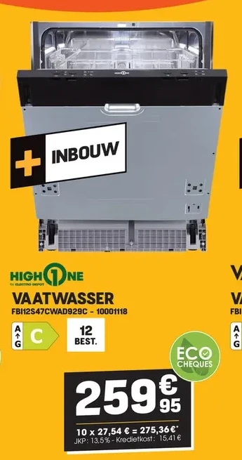 High One VAATWASSER FBI12S47CWAD929C