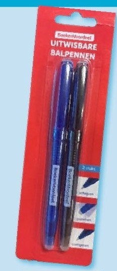 Uitwisbare balpennen