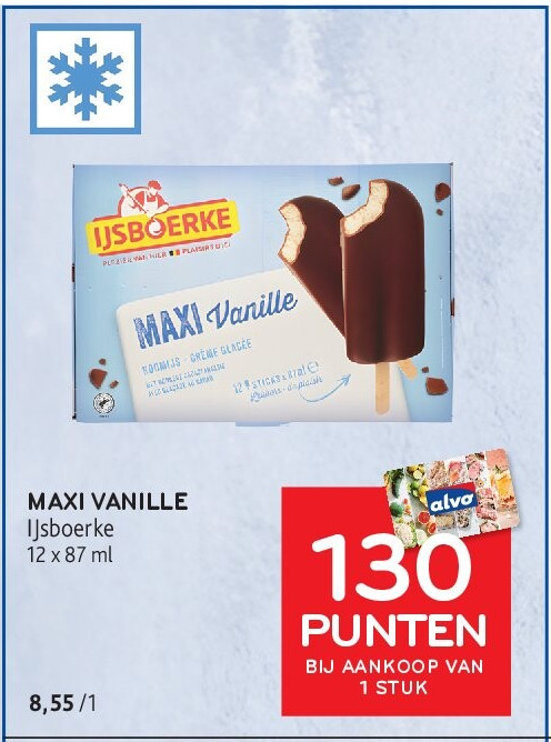 MAXI VANILLE IJsboerke 12 x 87 ml