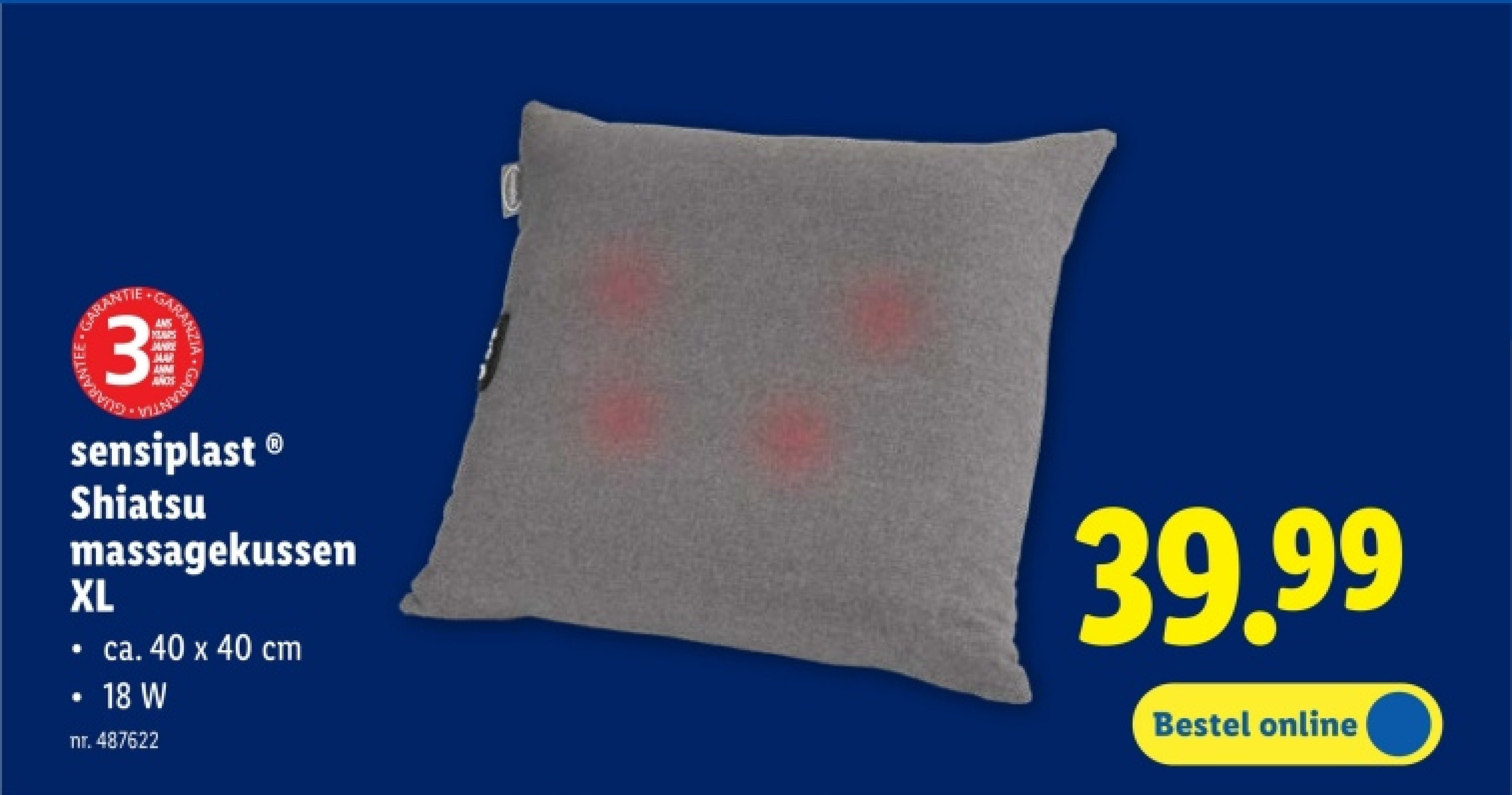 Shiatsu massagekussen XL