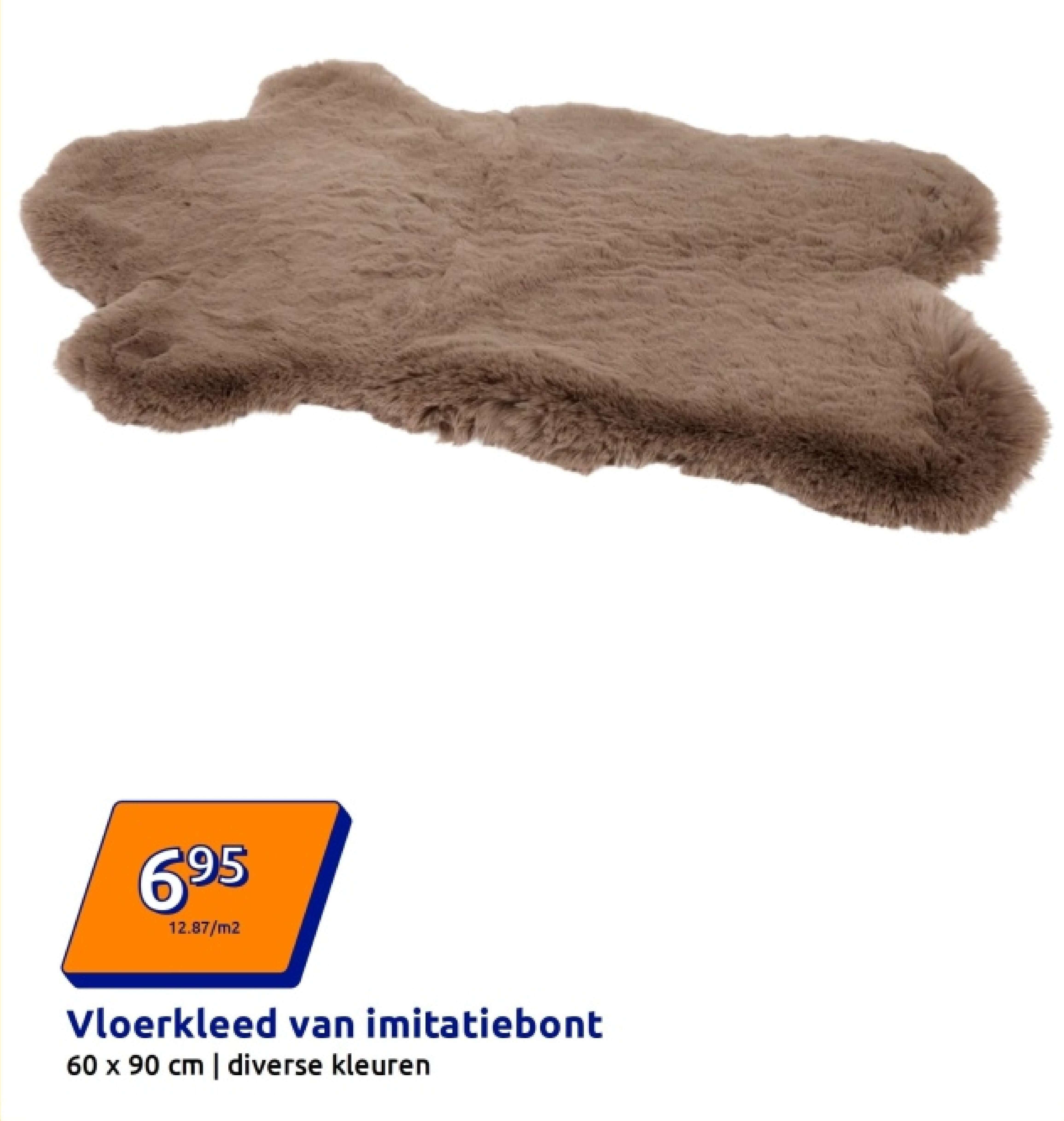 Vloerkleed van imitatiebont