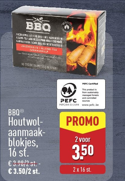 Houtwol­ aanmaak- blokjes, 16st.