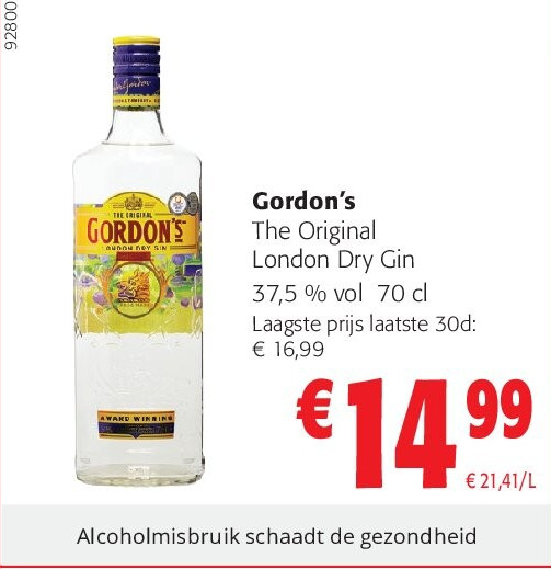 Gordon’s The Original London Dry Gin 37,5 % vol 70 cl