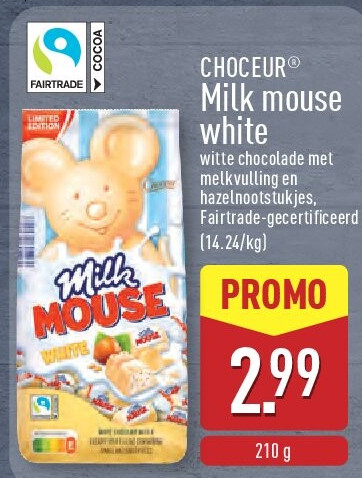 Milk mouse white