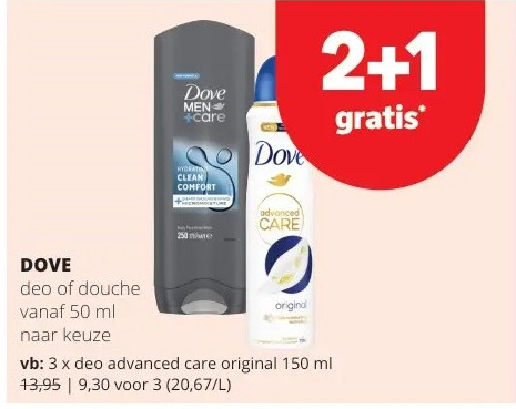 DOVE deo advanced care original 150 ml