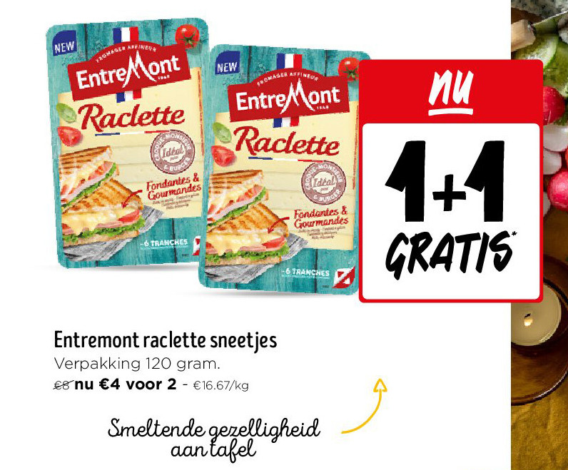 Entremont raclette sneetjes