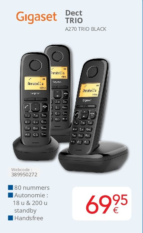 Dect TRIO A270 TRIO BLACK