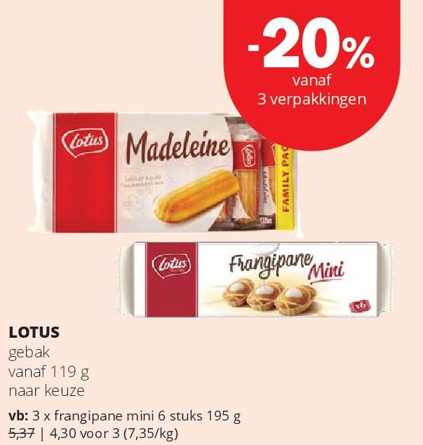 LOTUS gebak vanaf 119 g